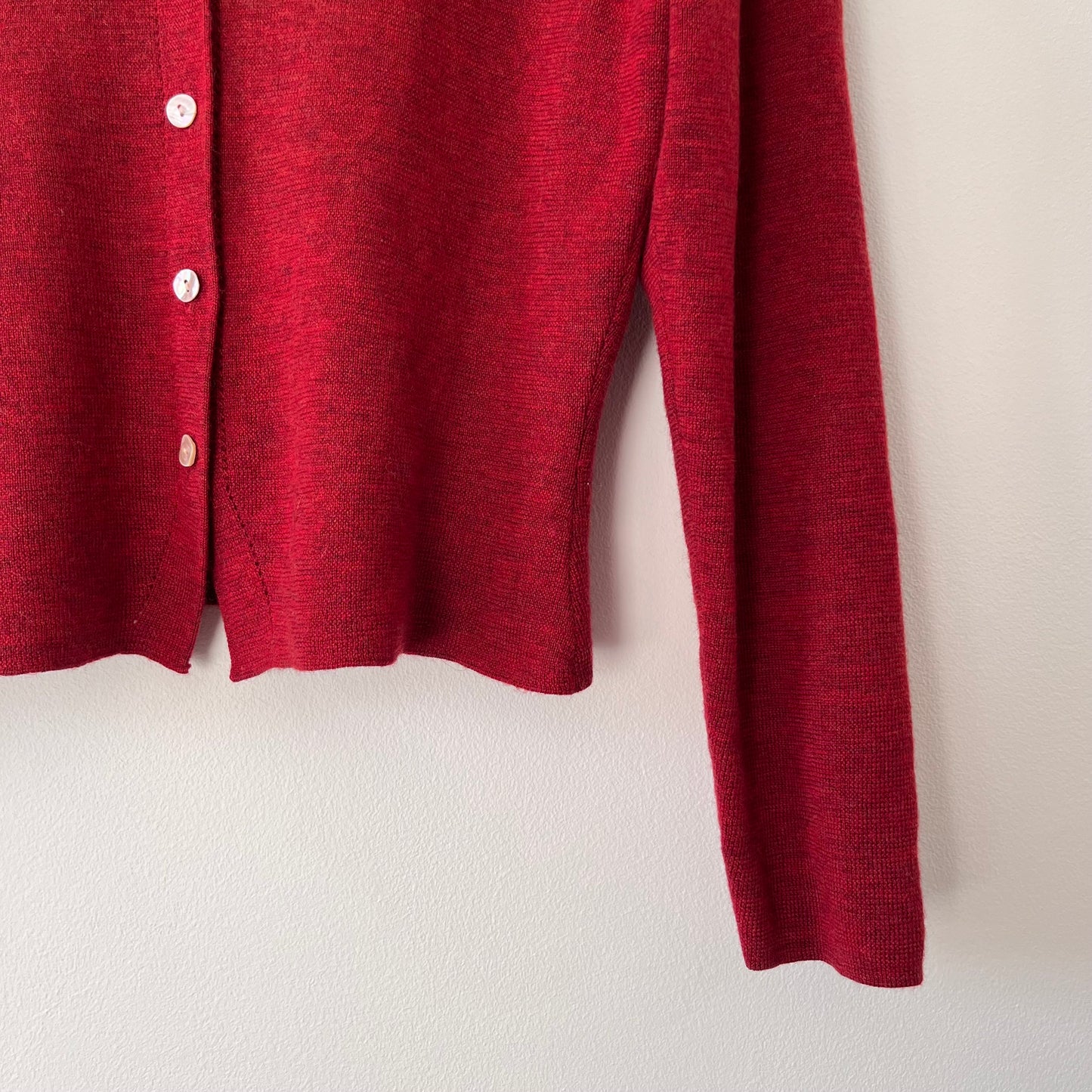 Laura Ashley red cardigan