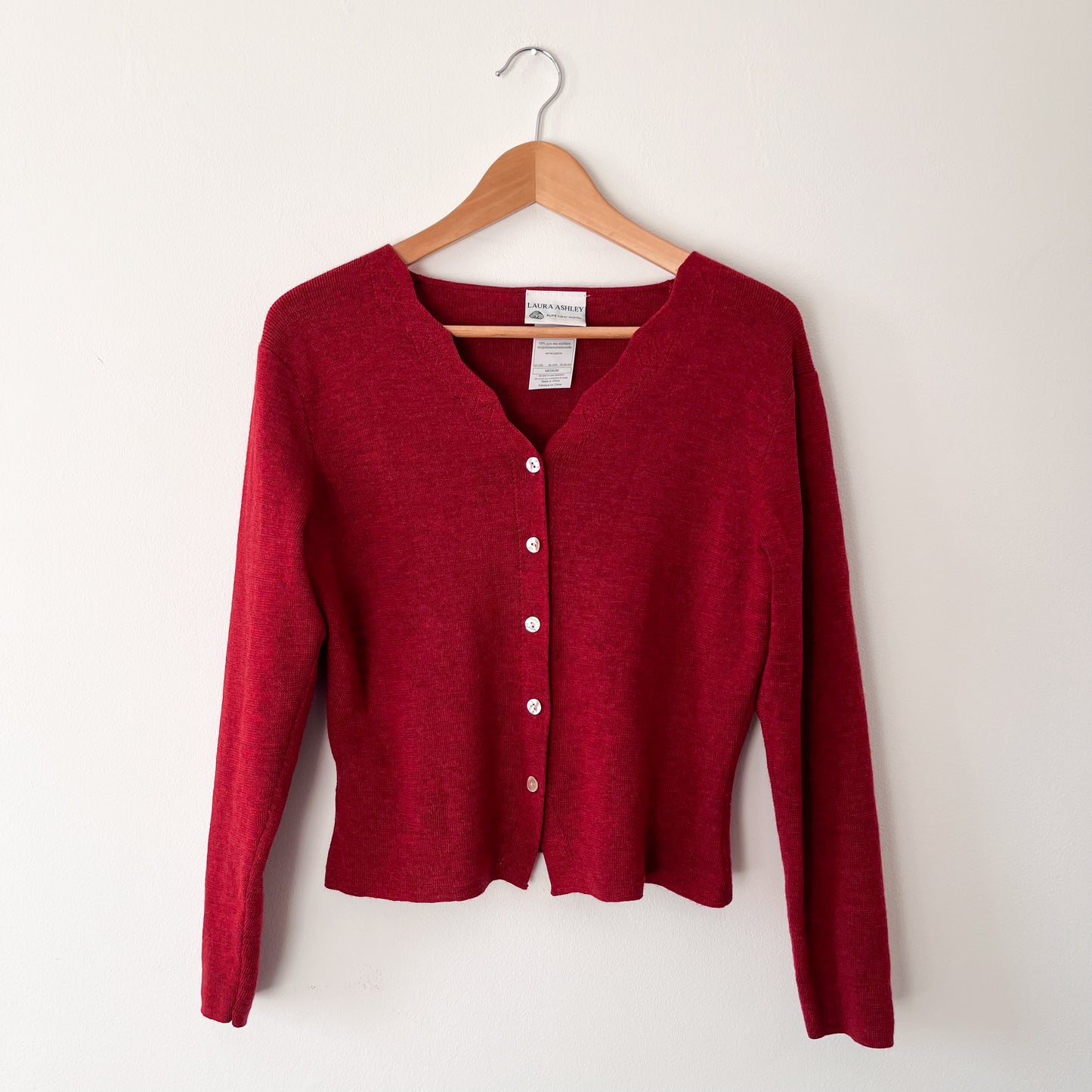 Laura Ashley red cardigan