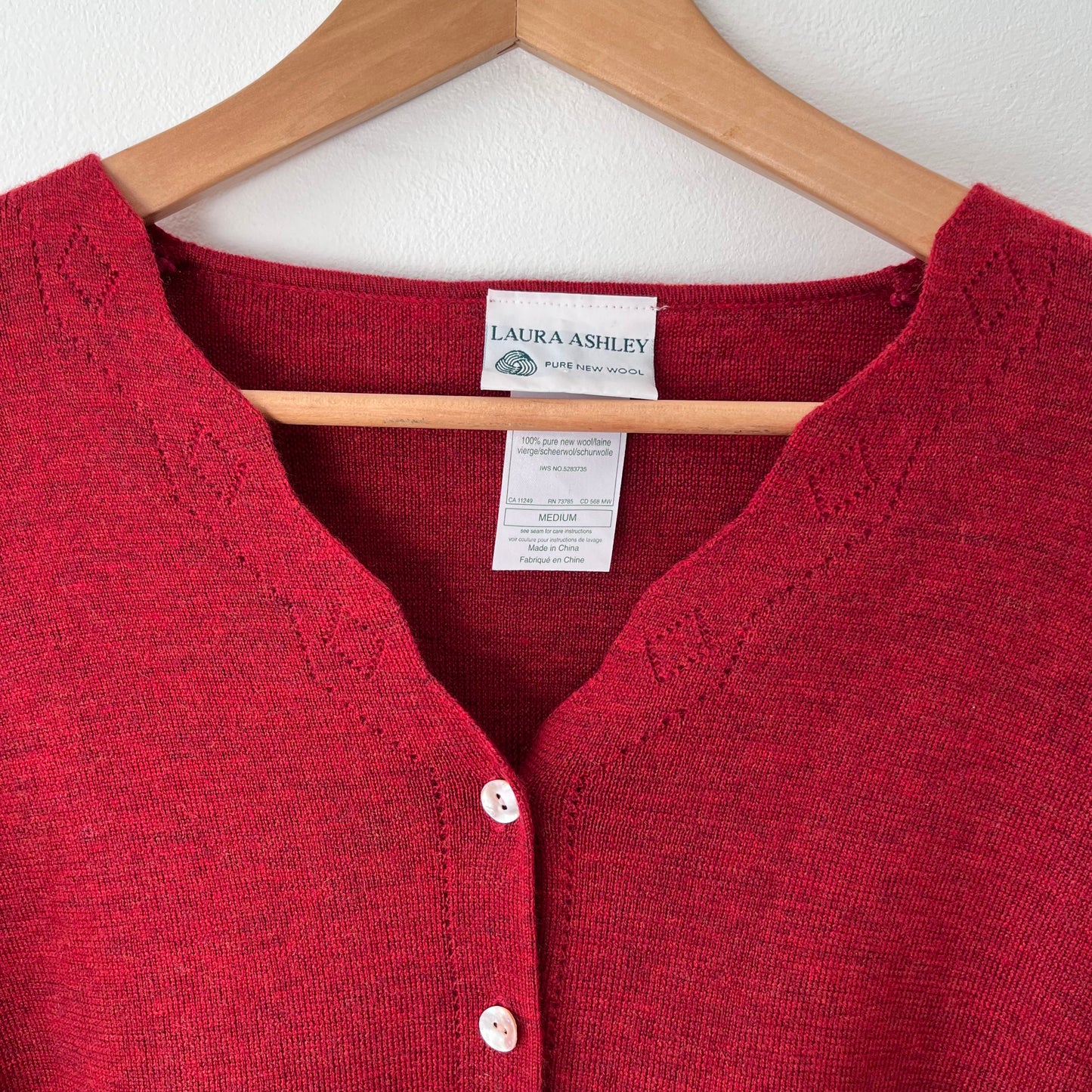 Laura Ashley red cardigan