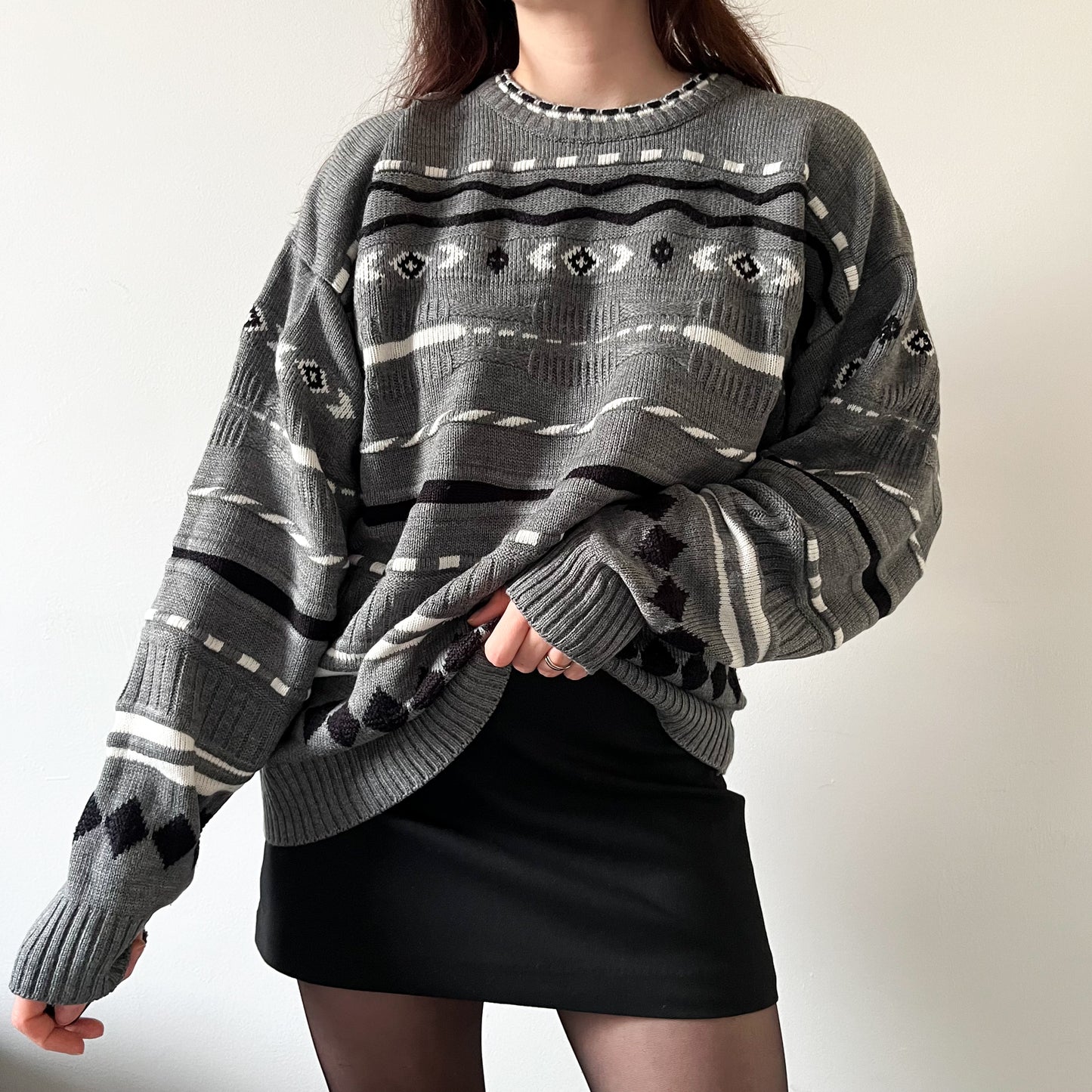 Vintage textured jumper