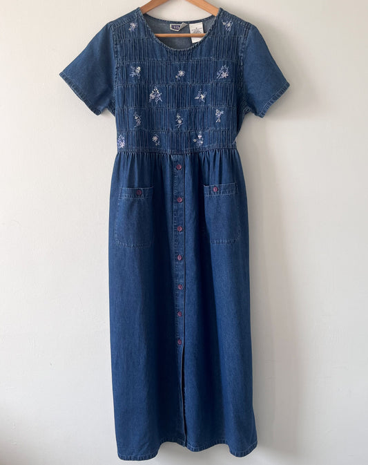 Vintage long denim dress