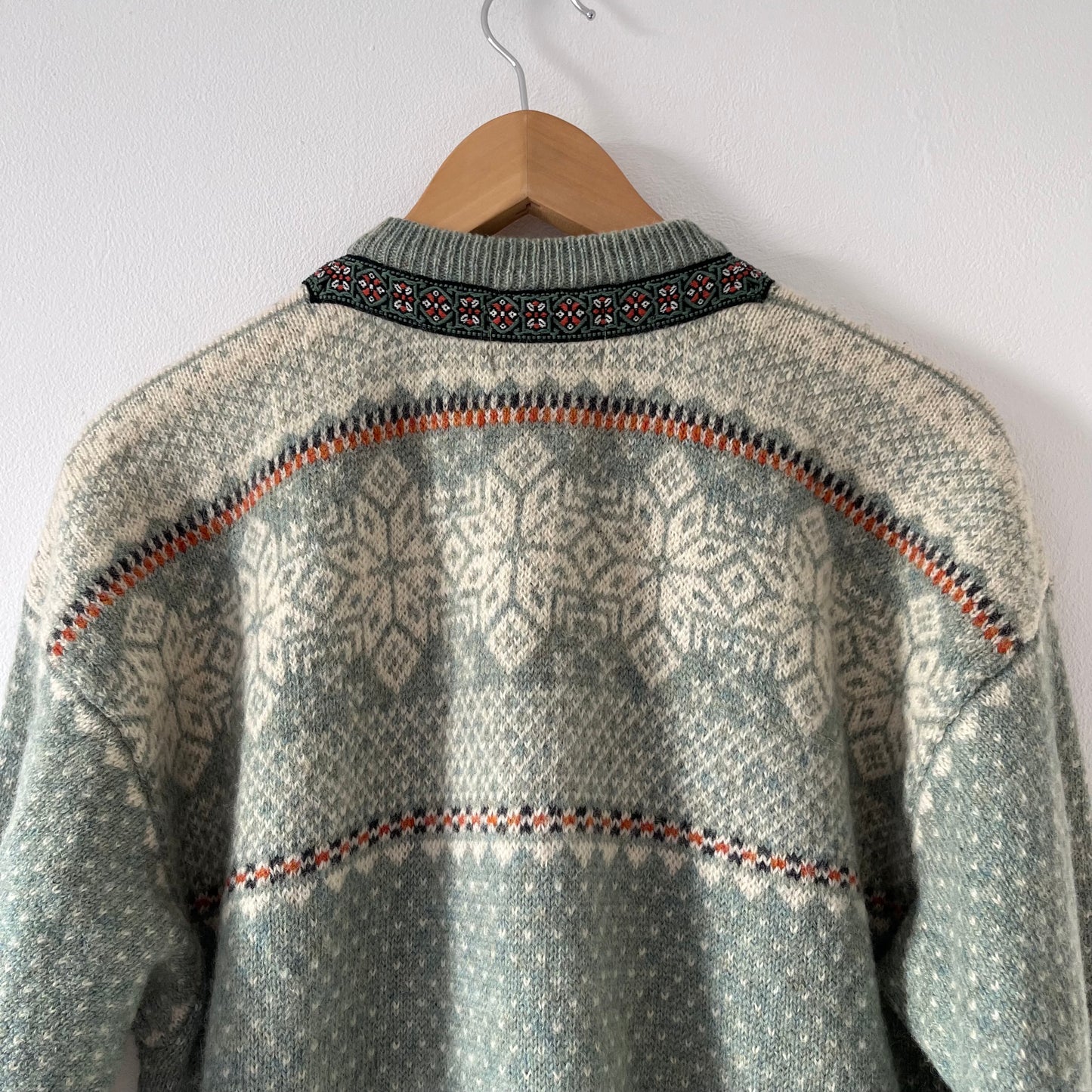 Norwegian style green cardigan