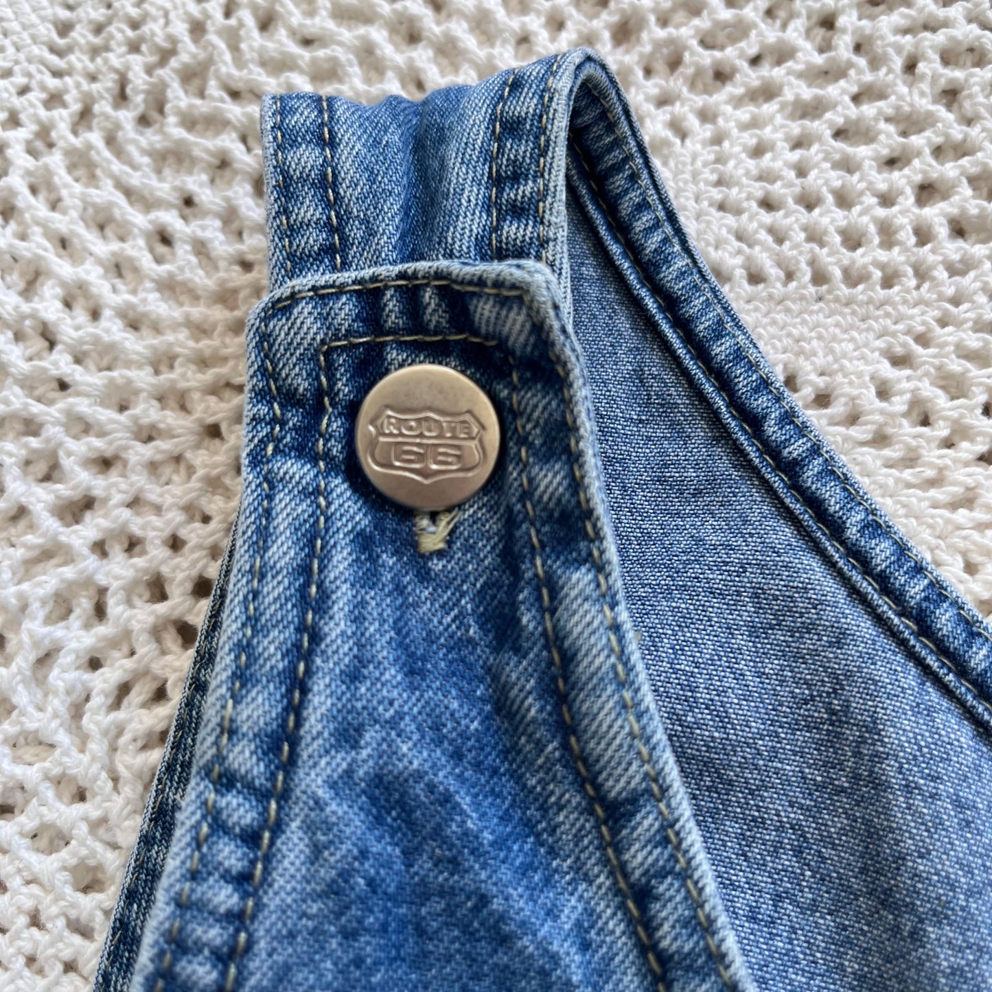 Vintage denim pinafore dress