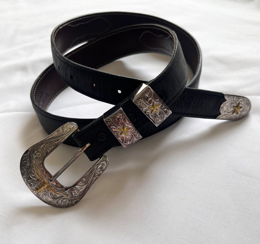 Western style 100% leather belt