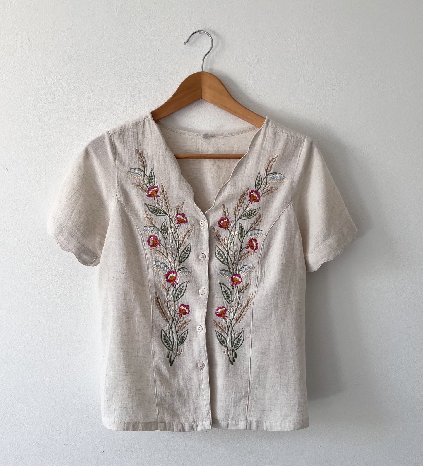 Vintage blouse with embroidery