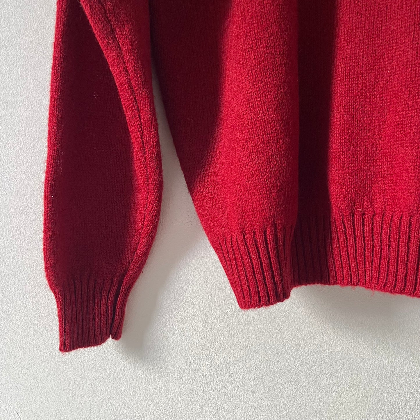 Red wool cardigan