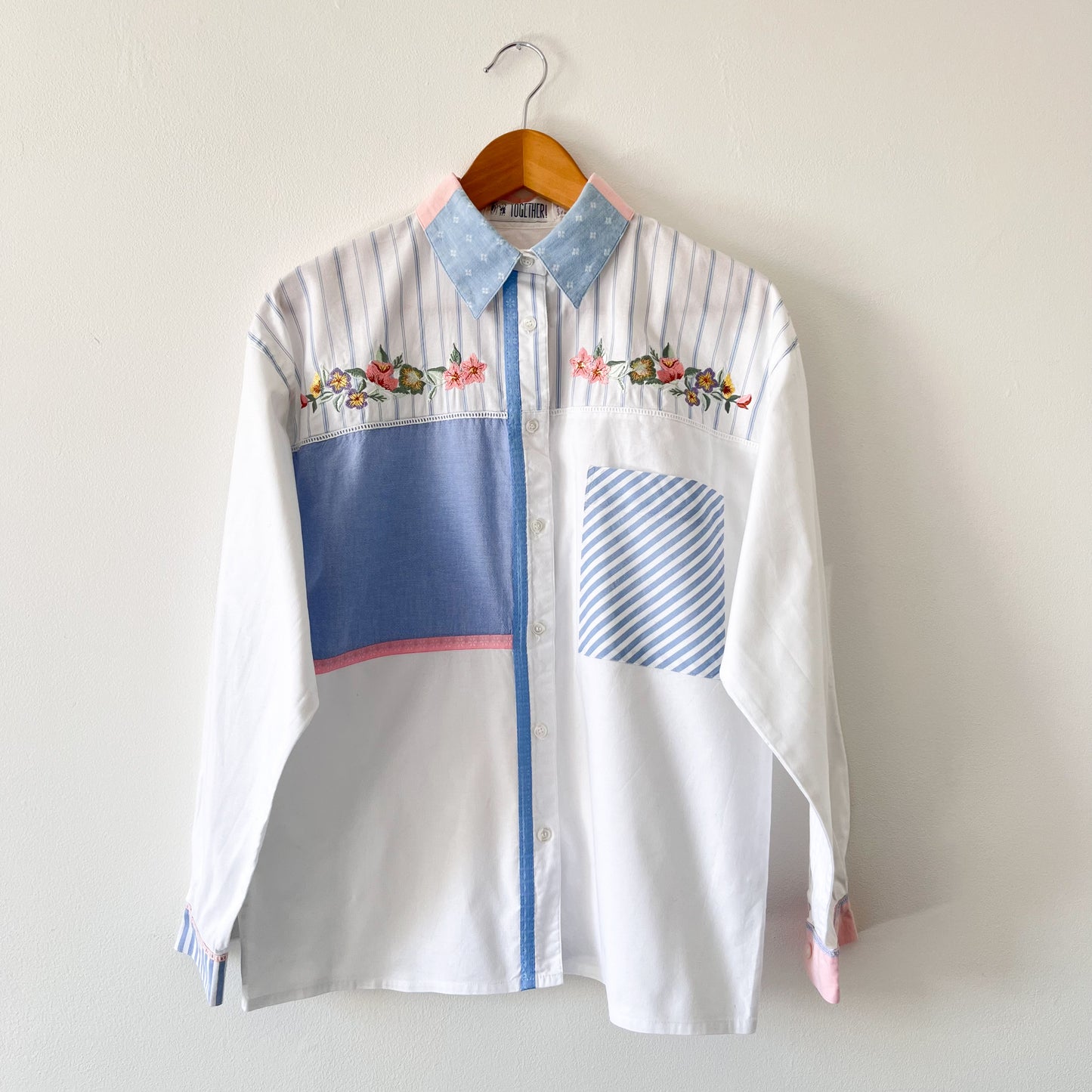 Vintage cotton shirt with embroidery