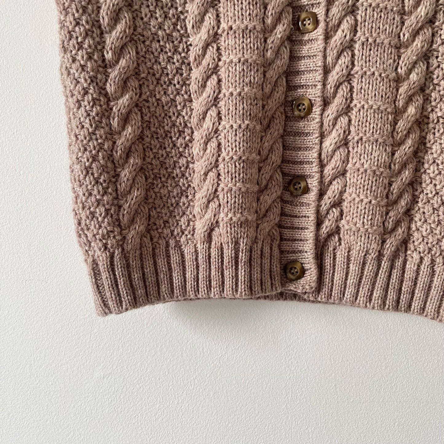 Cable knit wool vest