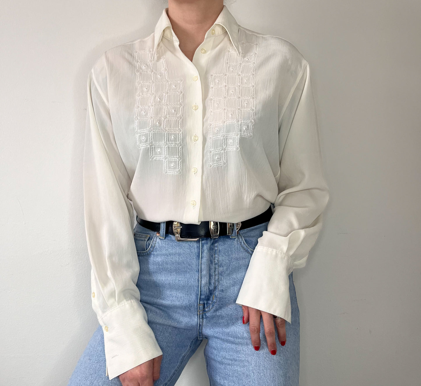 Vintage StMichael cream blouse