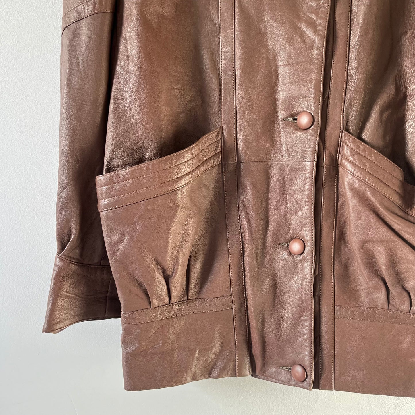 Brown 80’s leather jacket