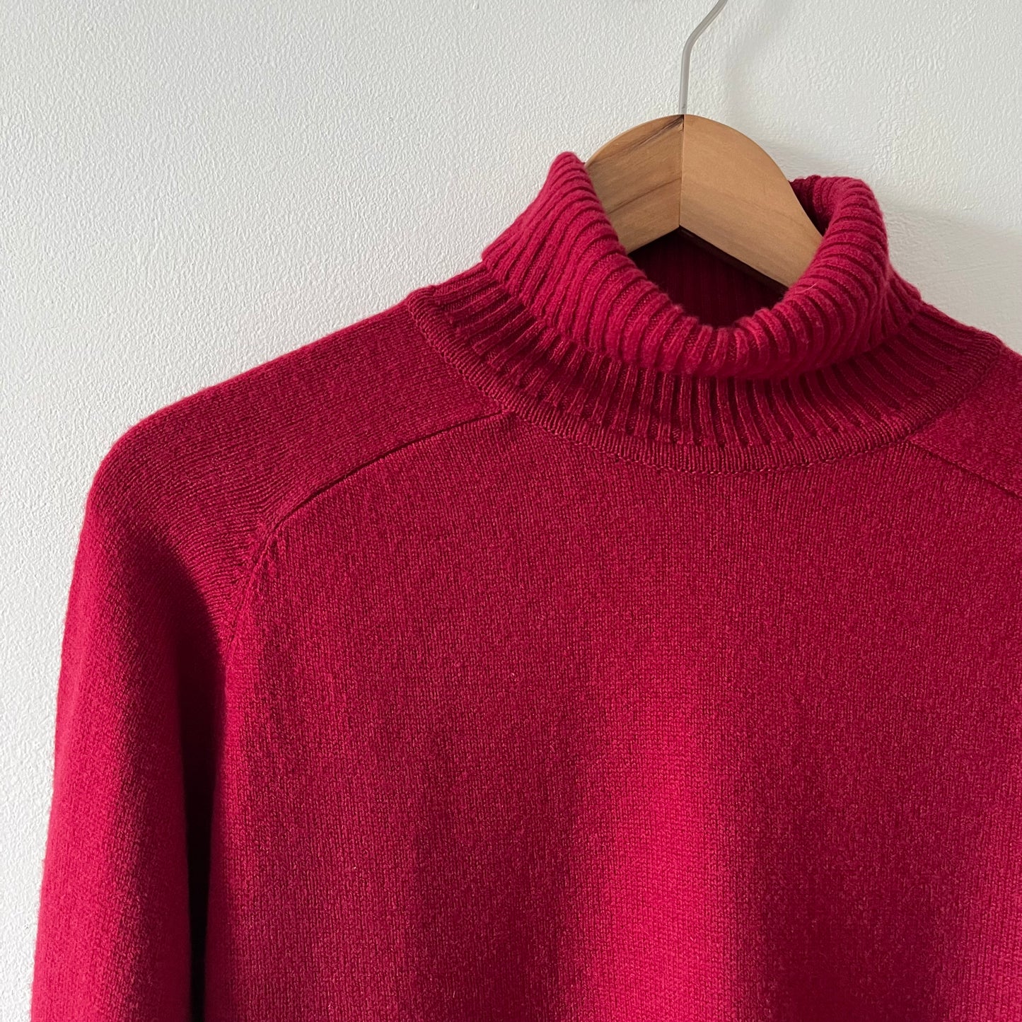 StMichael raspberry red wool turtleneck