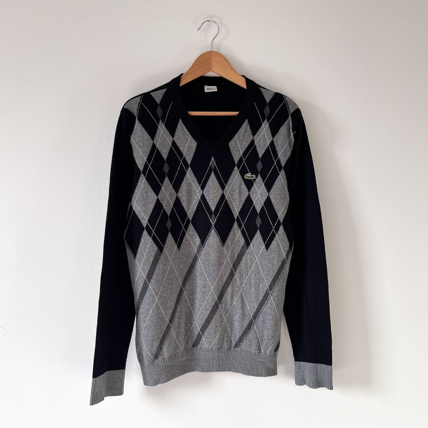 Lacoste Argyle black and grey jumper