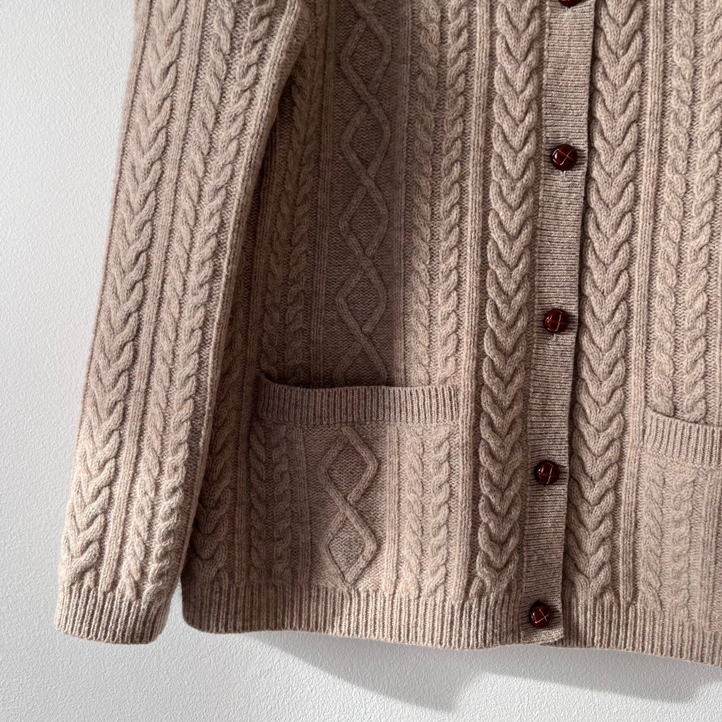 Beige wool cardigan