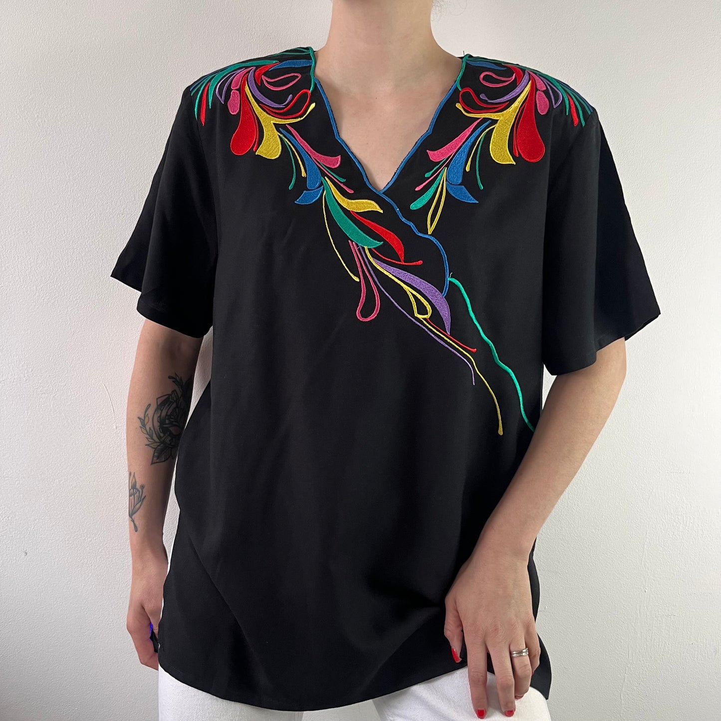 Vintage blouse with embroidery