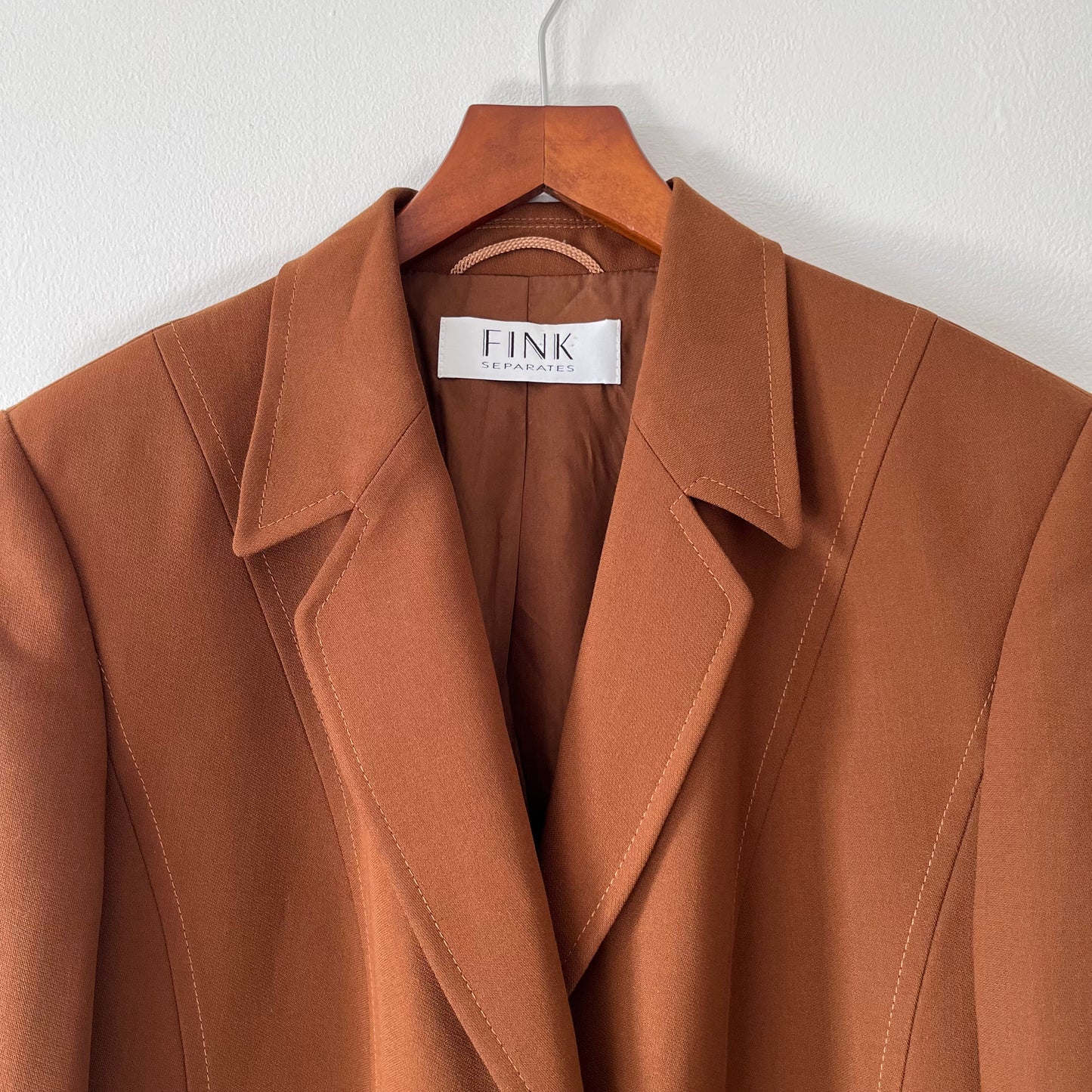 Caramel wool blend blazer