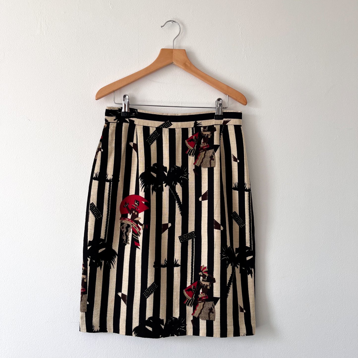 Vintage midi striped skirt