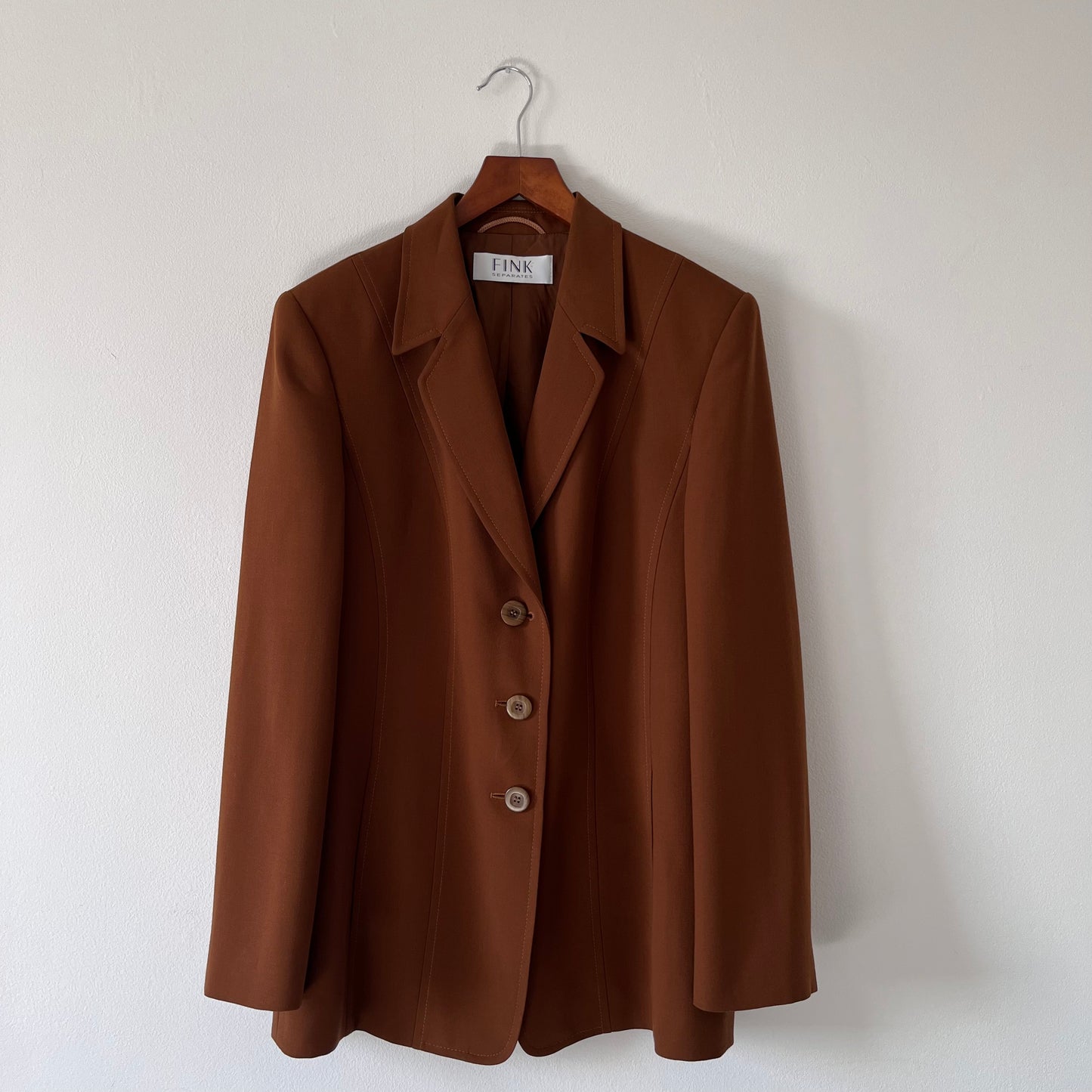 Caramel wool blend blazer