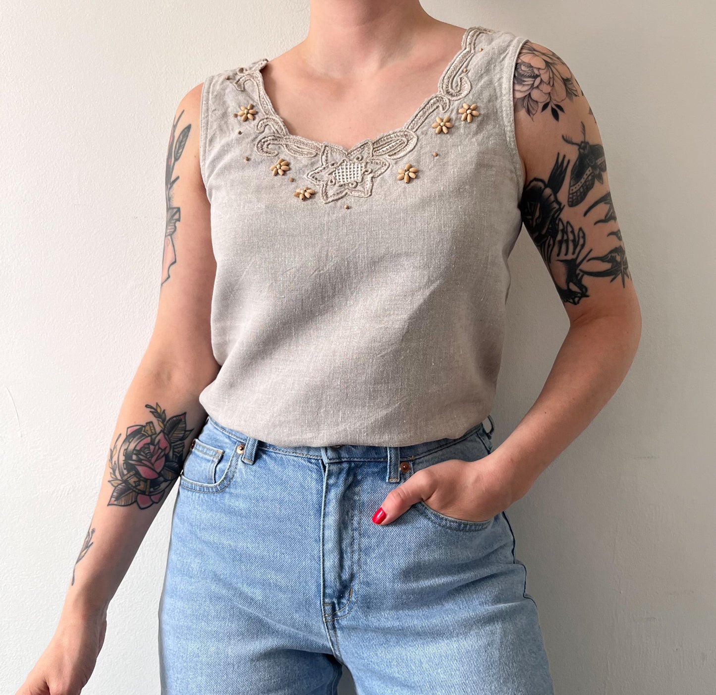 Vintage linen top