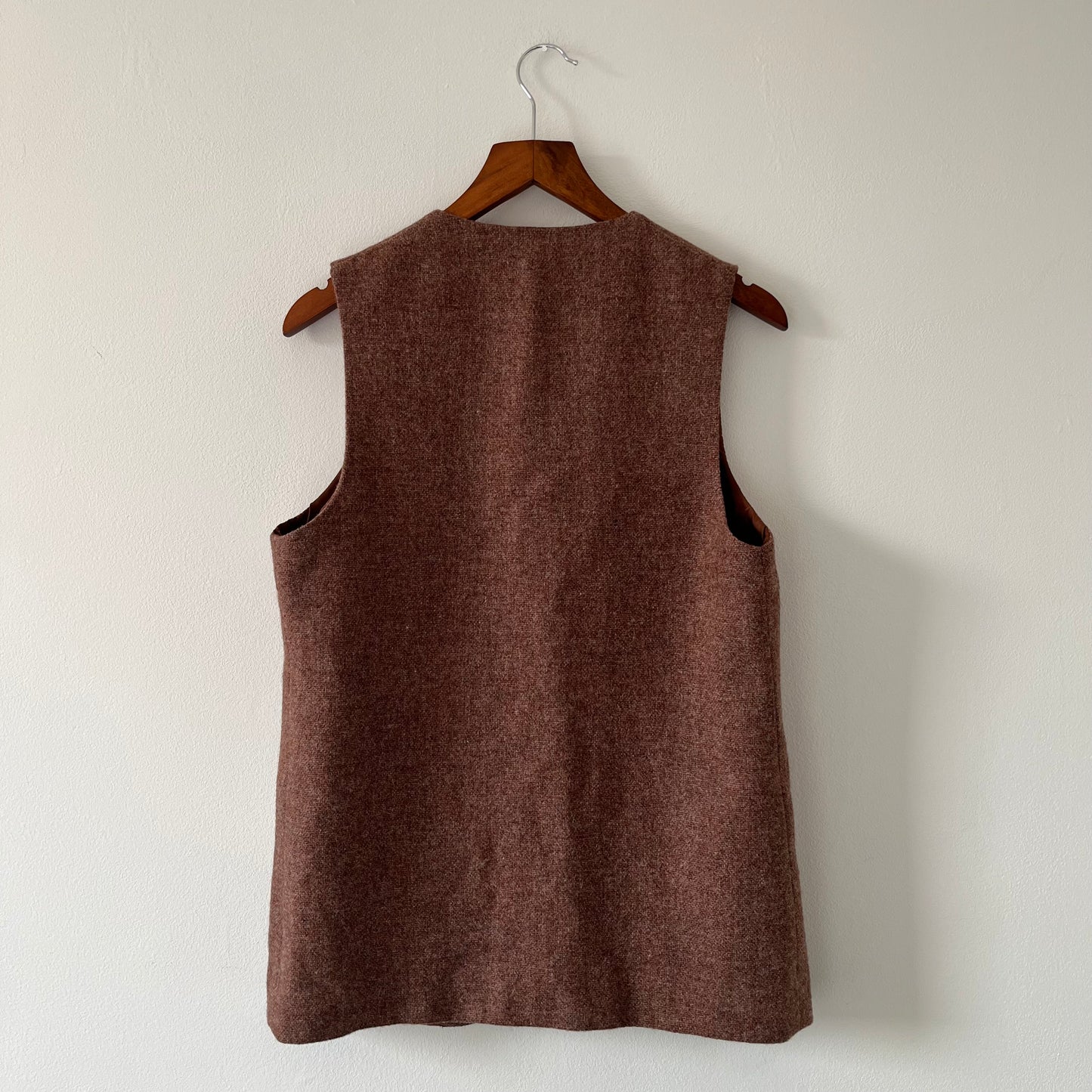 Vintage brown wool waistcoat