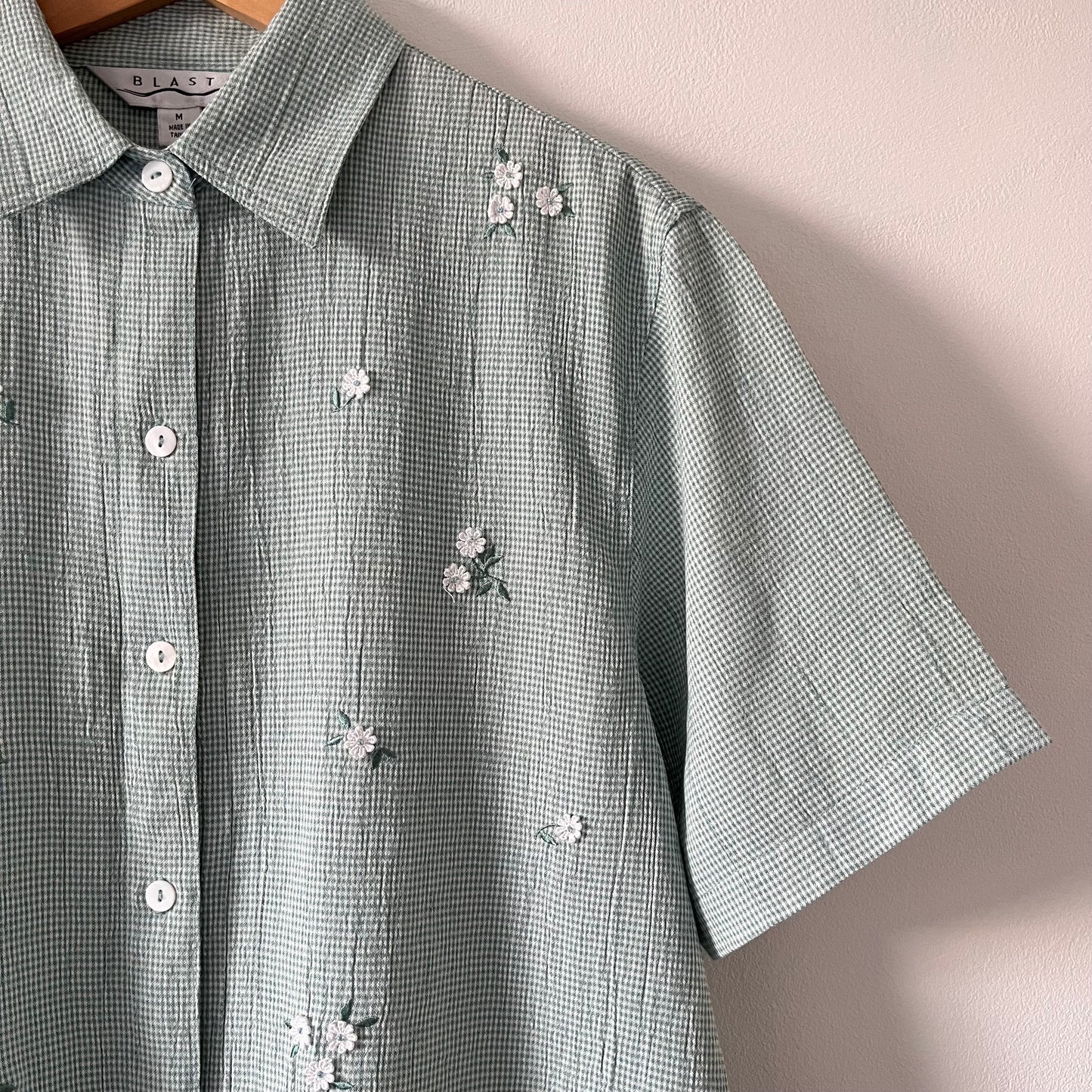 Vintage green gingham shirt