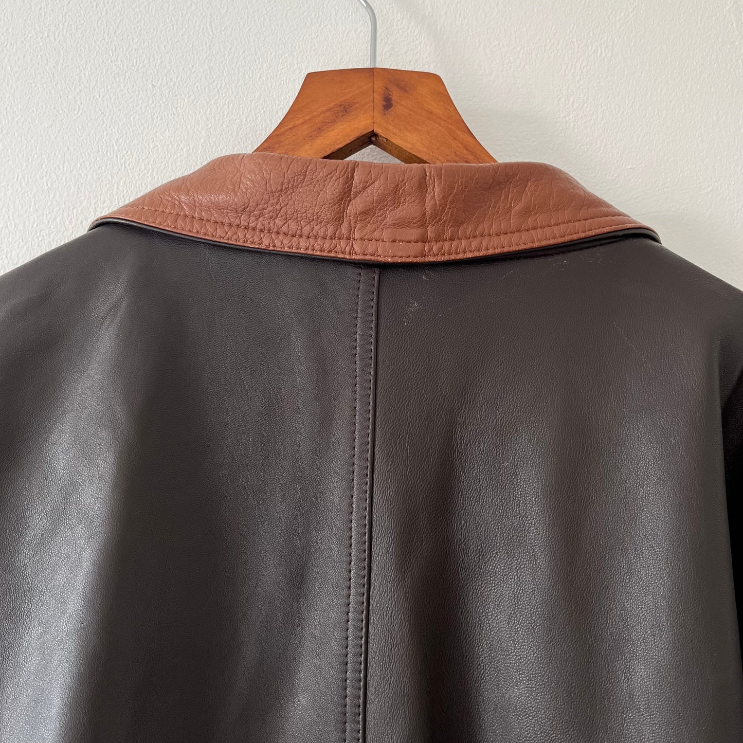 Dark brown leather jacket