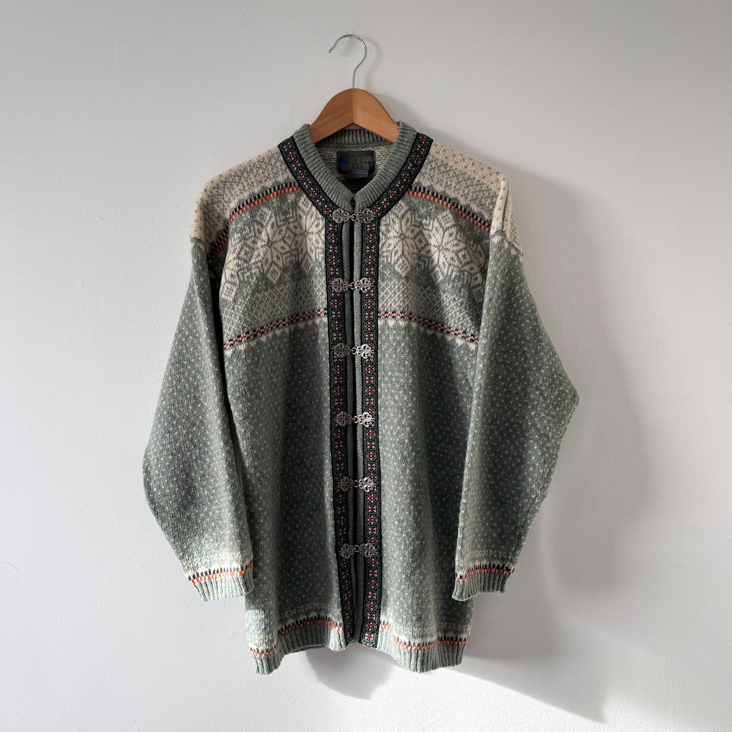 Norwegian style green cardigan