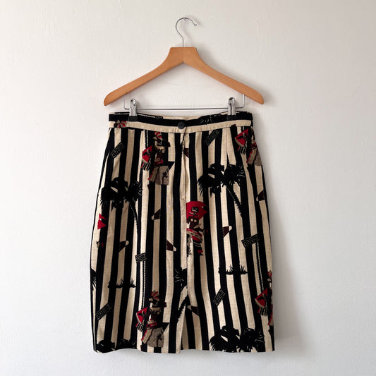 Vintage midi striped skirt