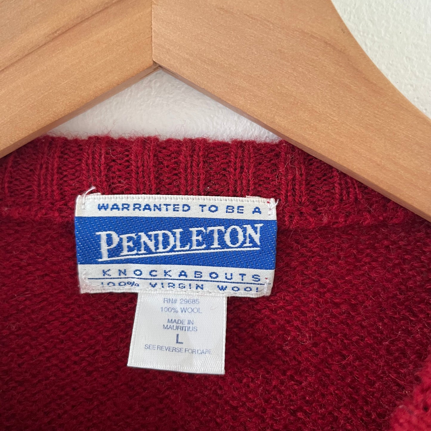 Red wool cardigan