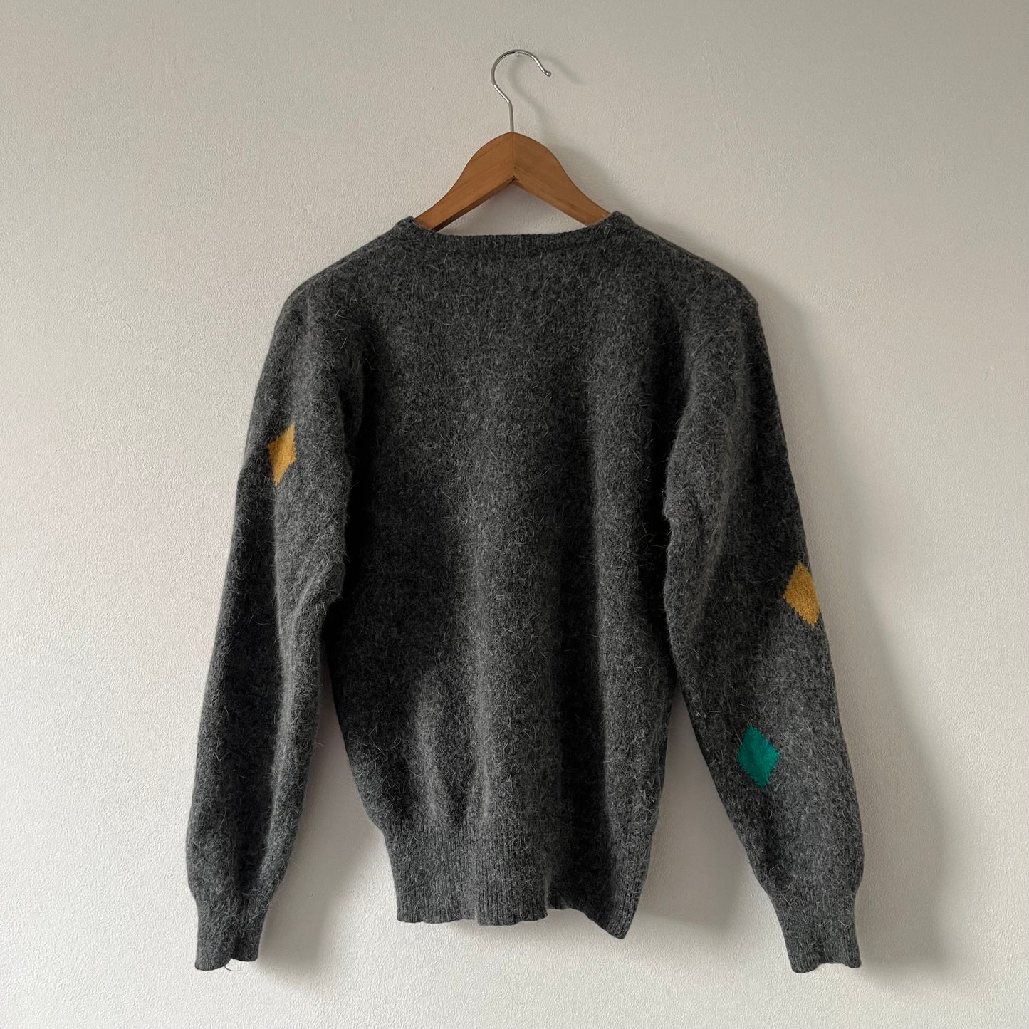 Soft grey lambswool and angora blend jumper