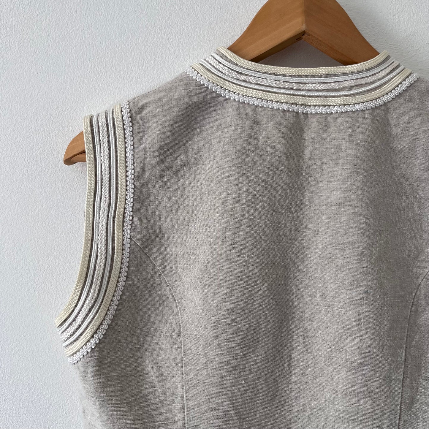 Vintage linen + cotton waistcoat