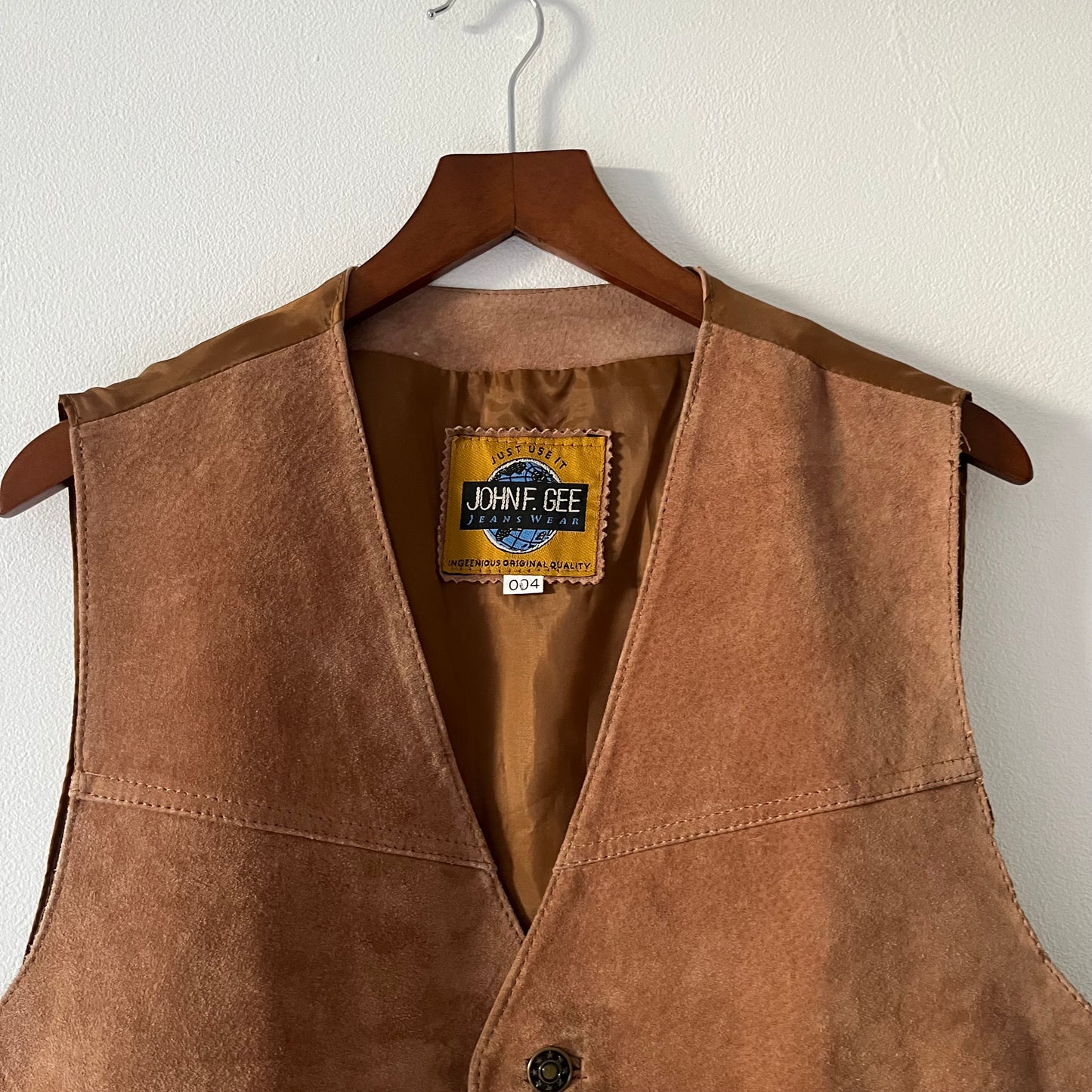 Vintage real suede  waistcoat