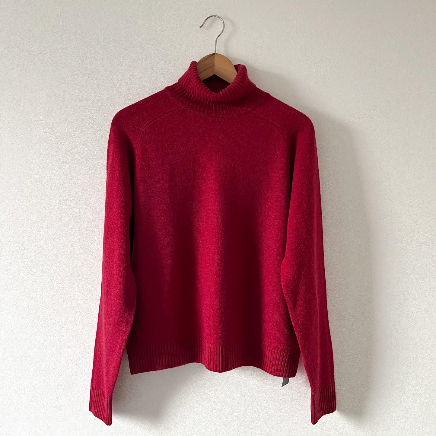 StMichael raspberry red wool turtleneck