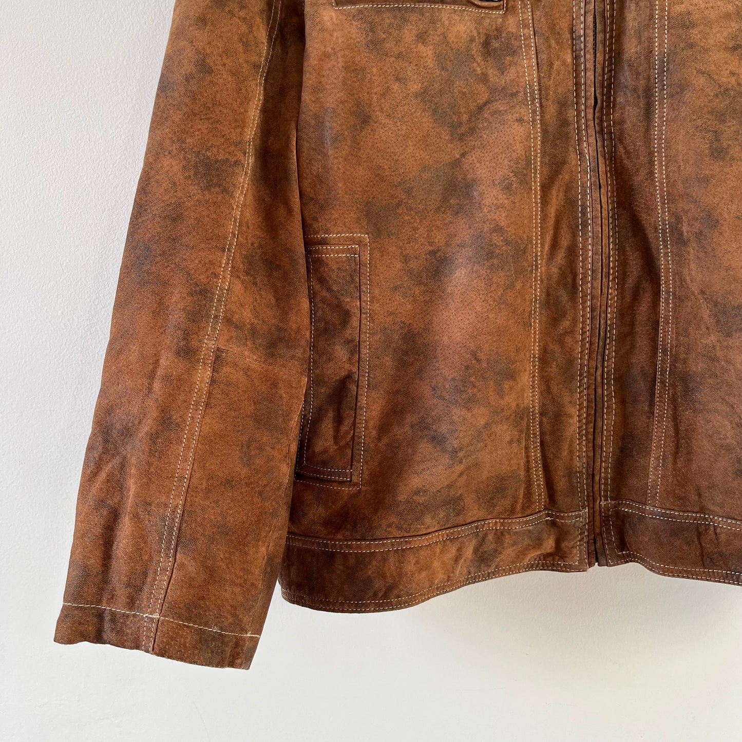 Brown leather jacket