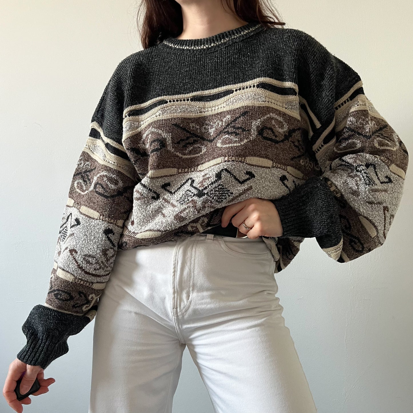 Vintage textured jumper