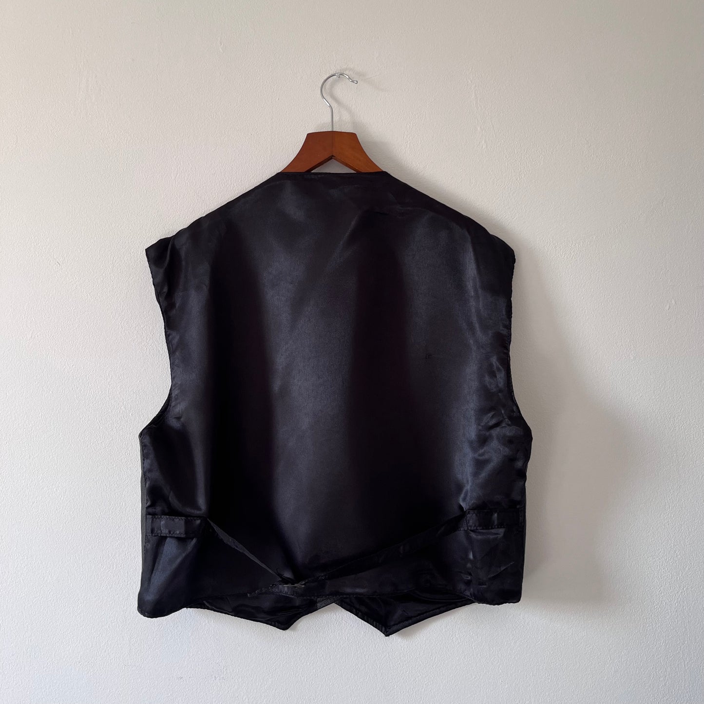 Vintage black leather waistcoat