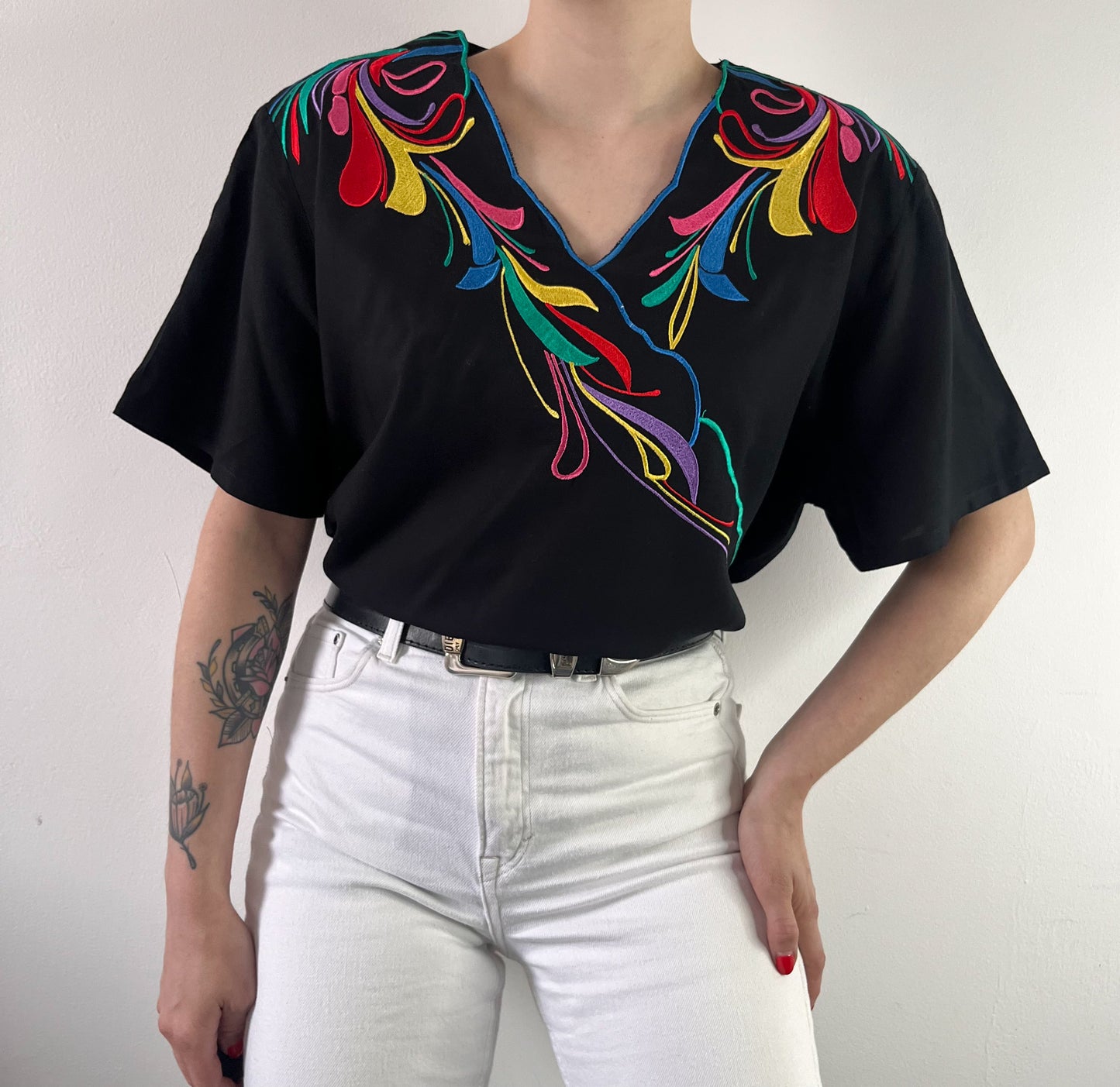 Vintage blouse with embroidery