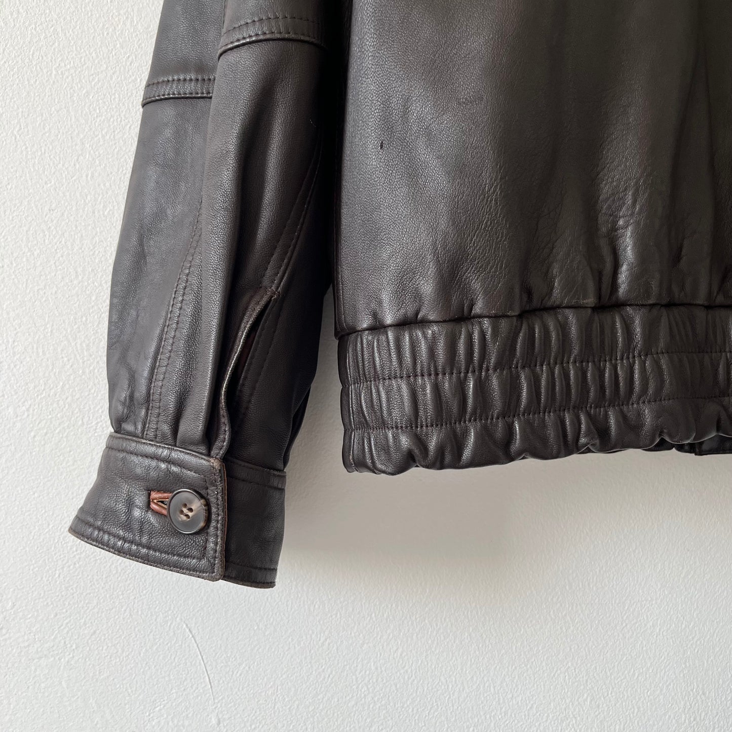 Dark brown leather jacket