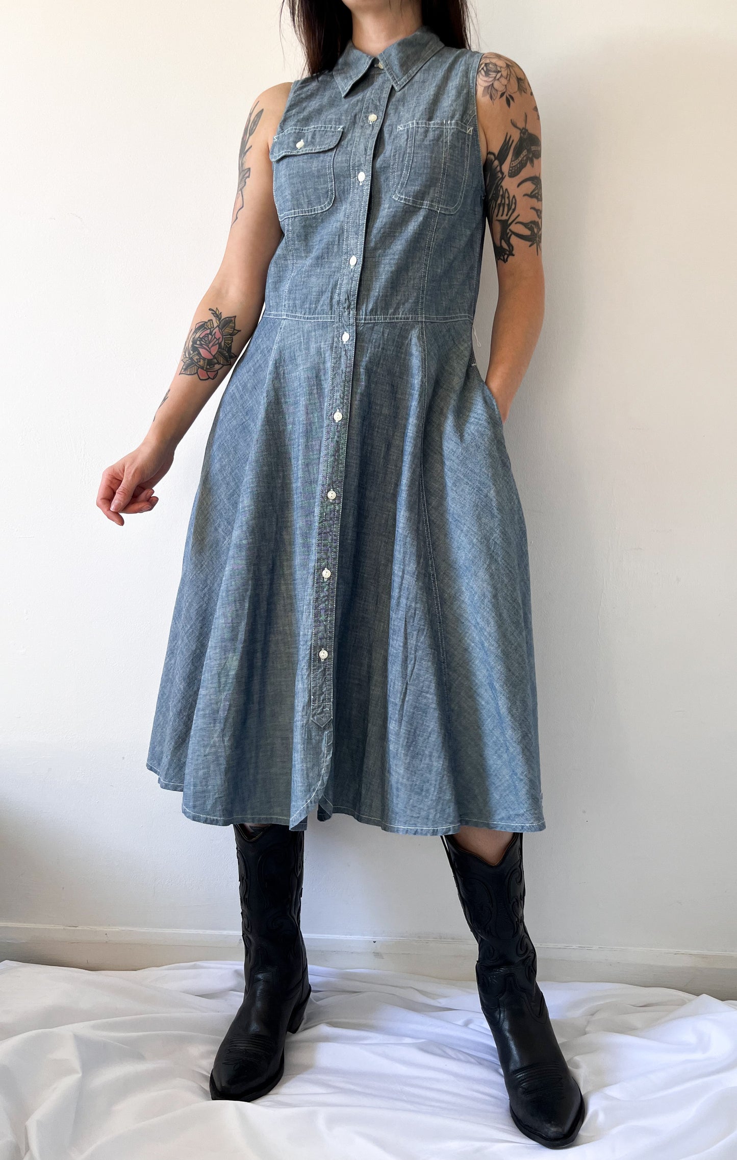 Ralph Lauren midi denim dress