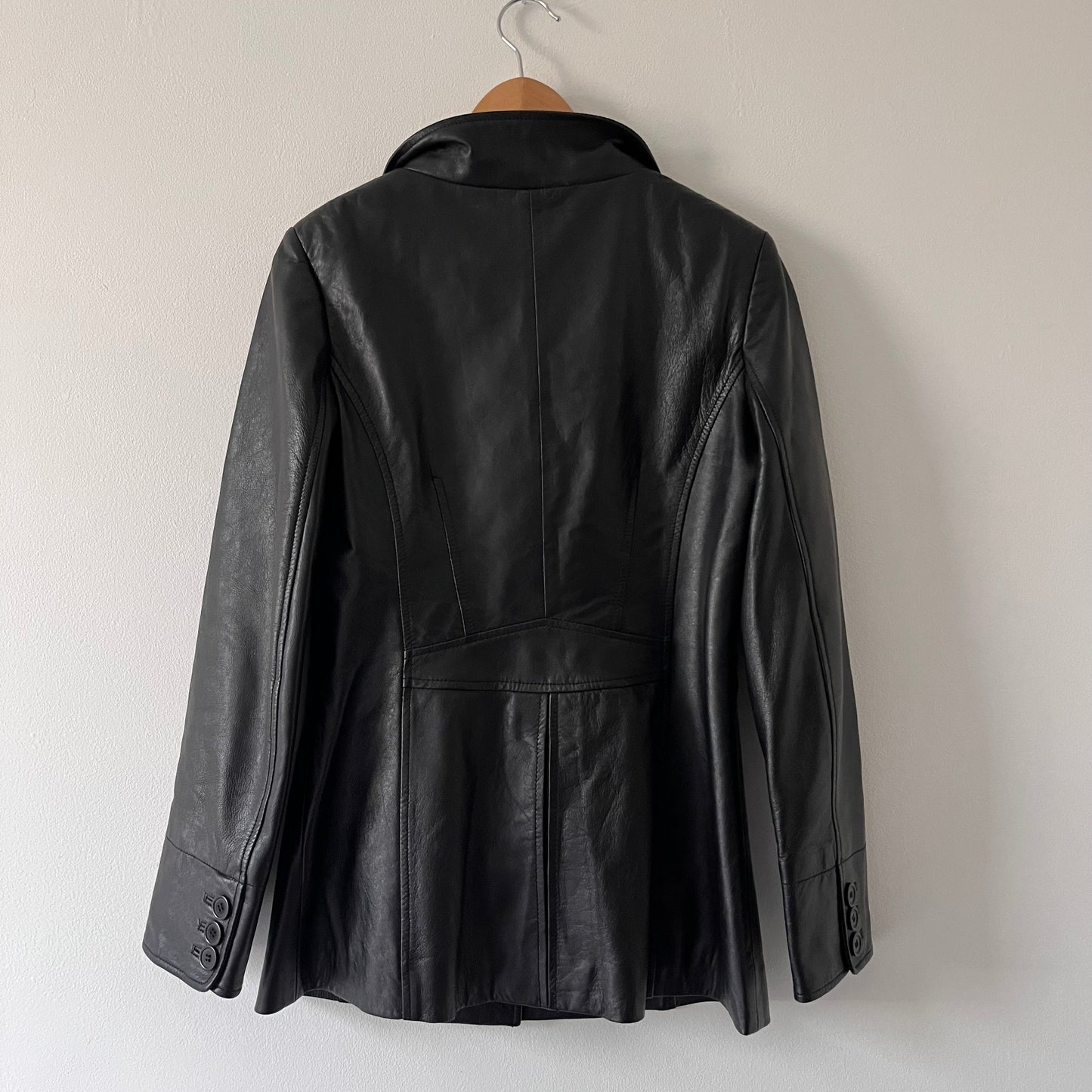 Black leather jacket