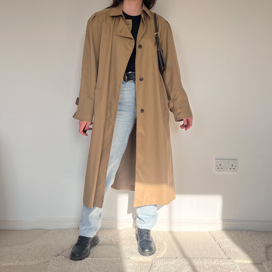 Long brown beige coat