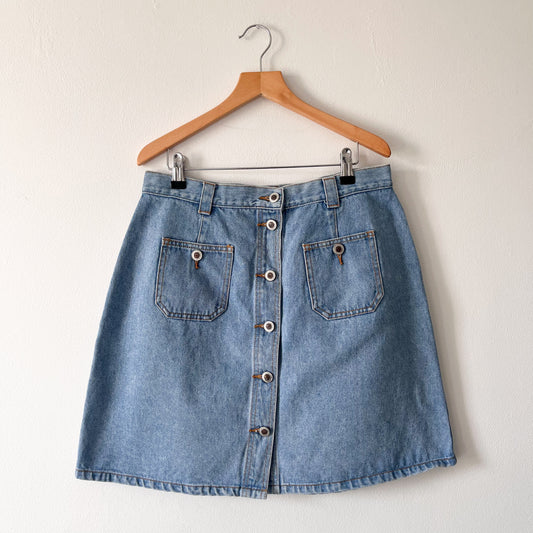 Vintage A-line denim skirt