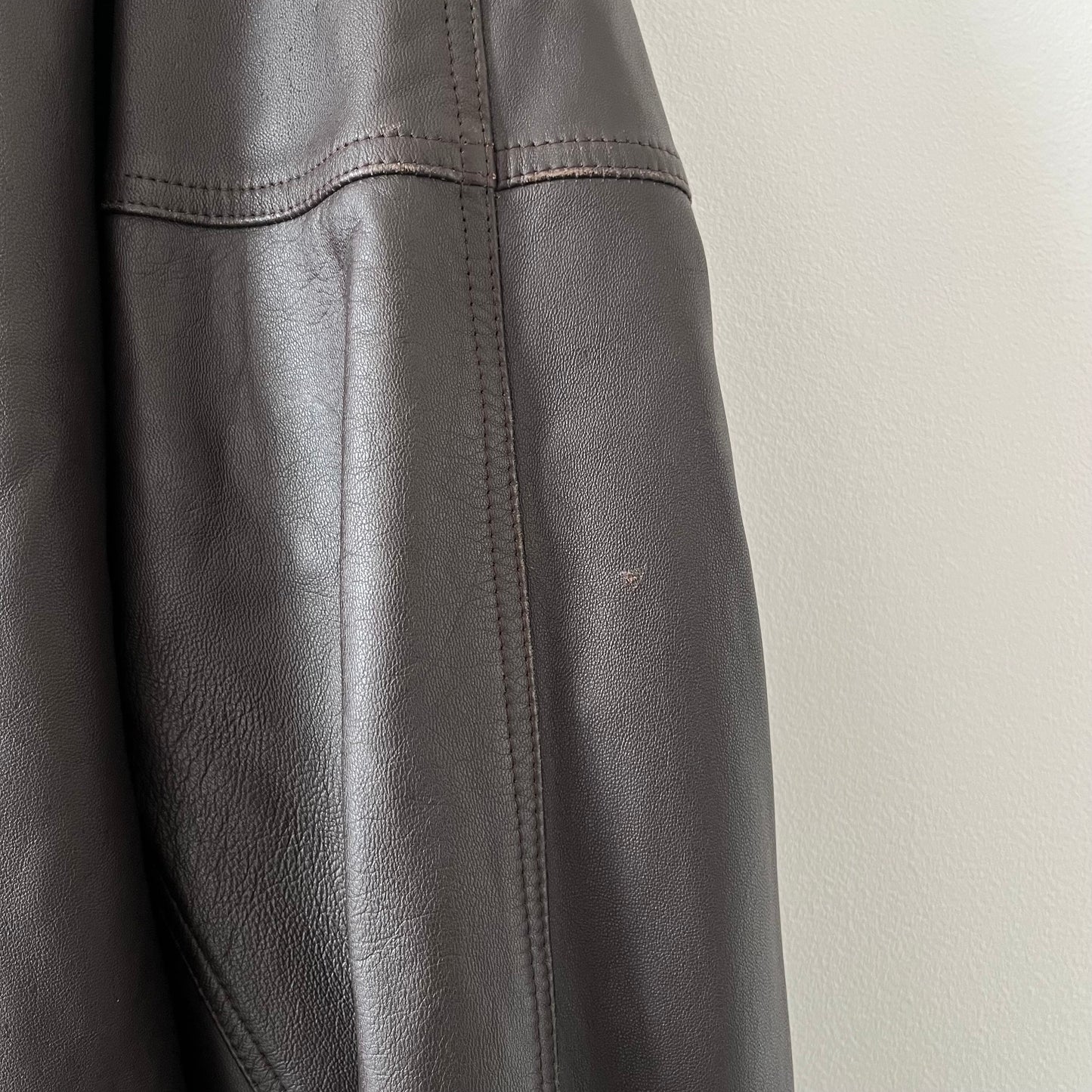 Dark brown leather jacket