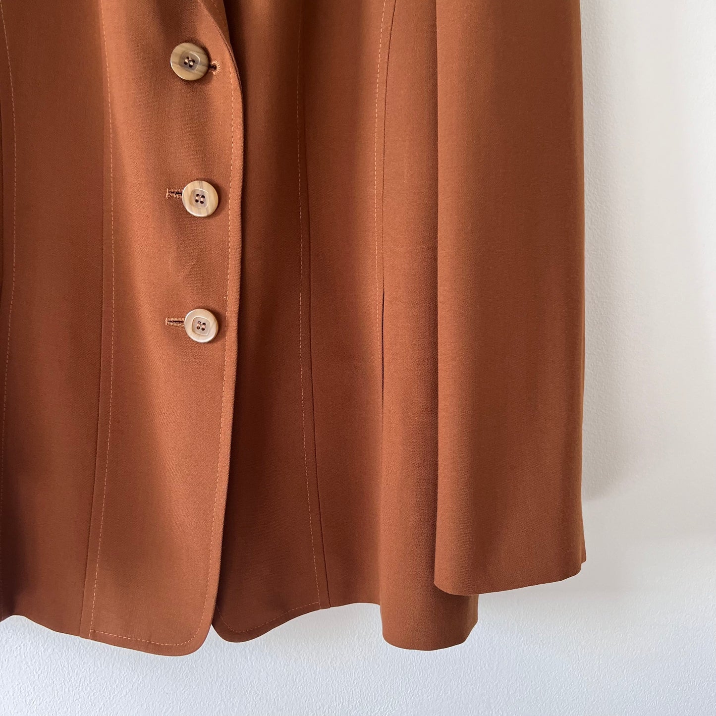 Caramel wool blend blazer