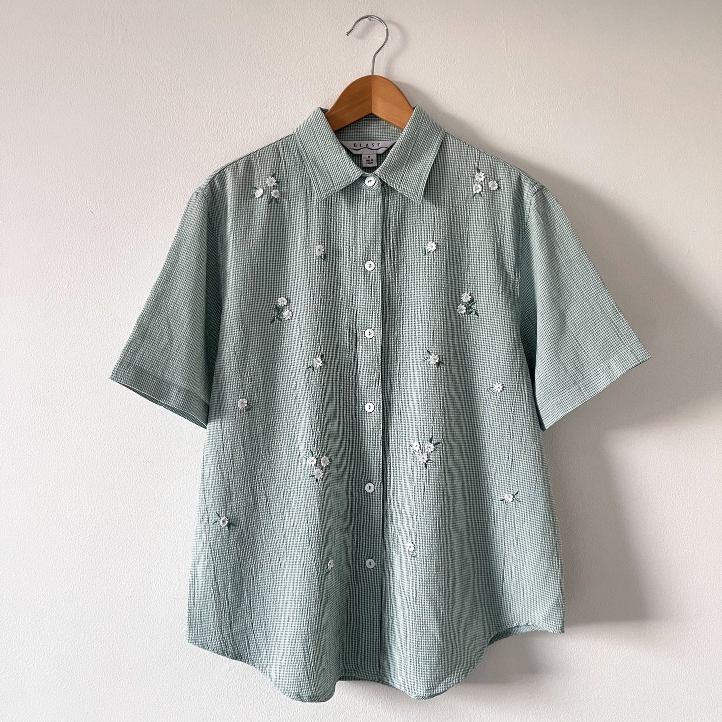 Vintage green gingham shirt