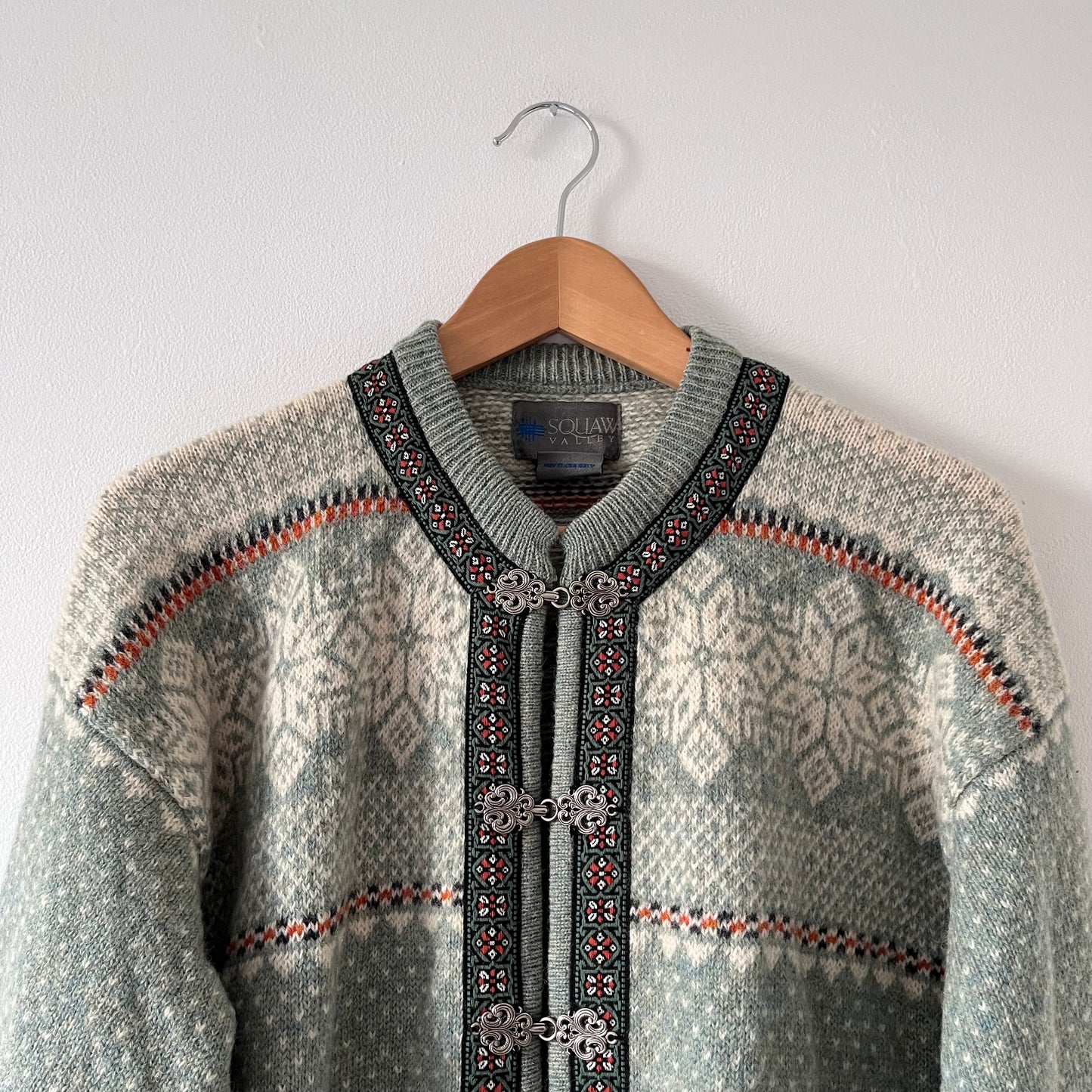 Norwegian style green cardigan