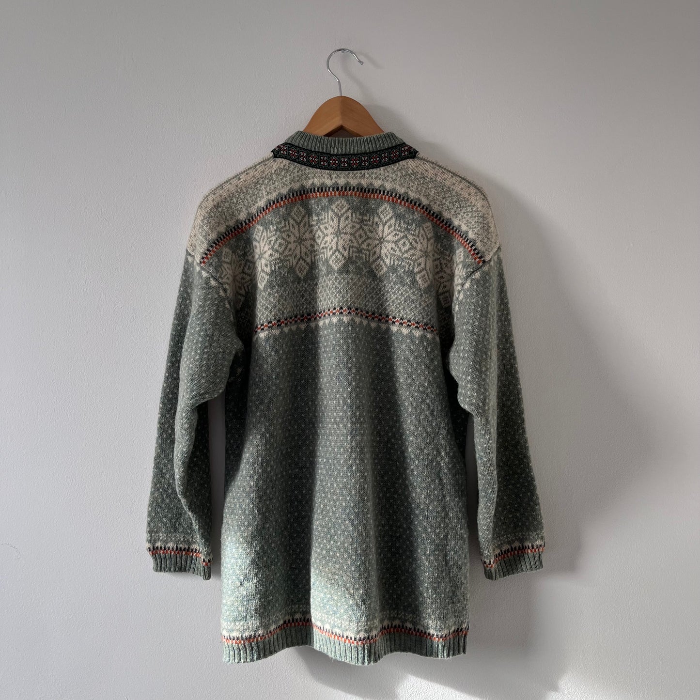 Norwegian style green cardigan