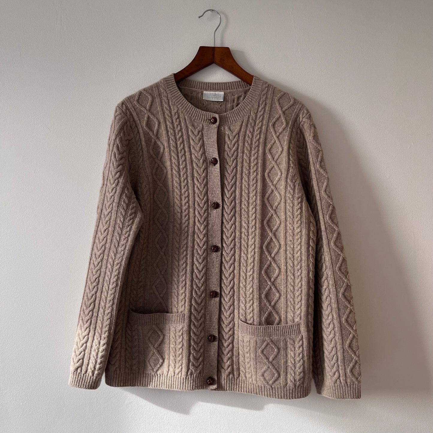 Beige wool cardigan