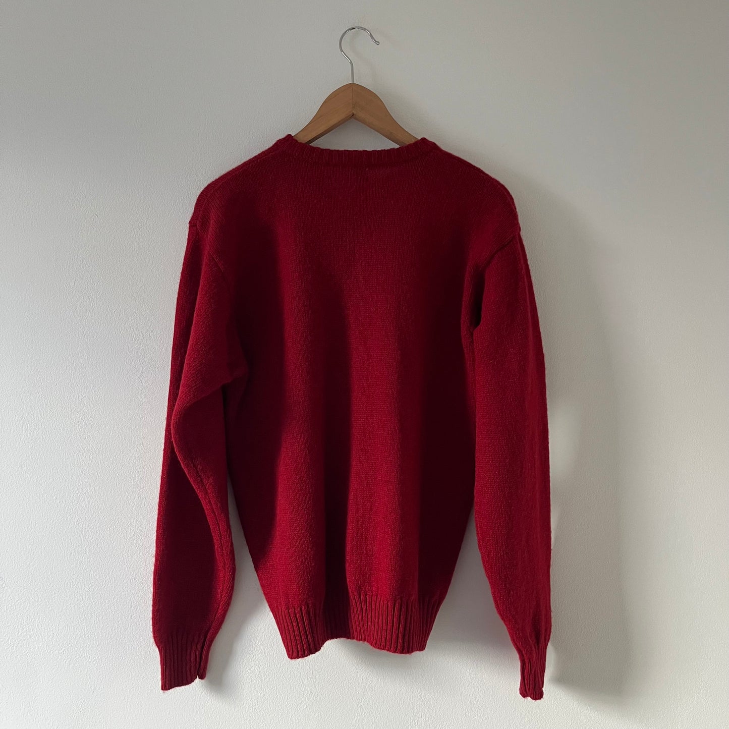 Red wool cardigan