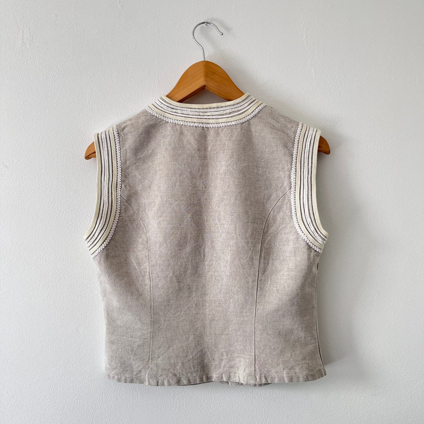 Vintage linen + cotton waistcoat