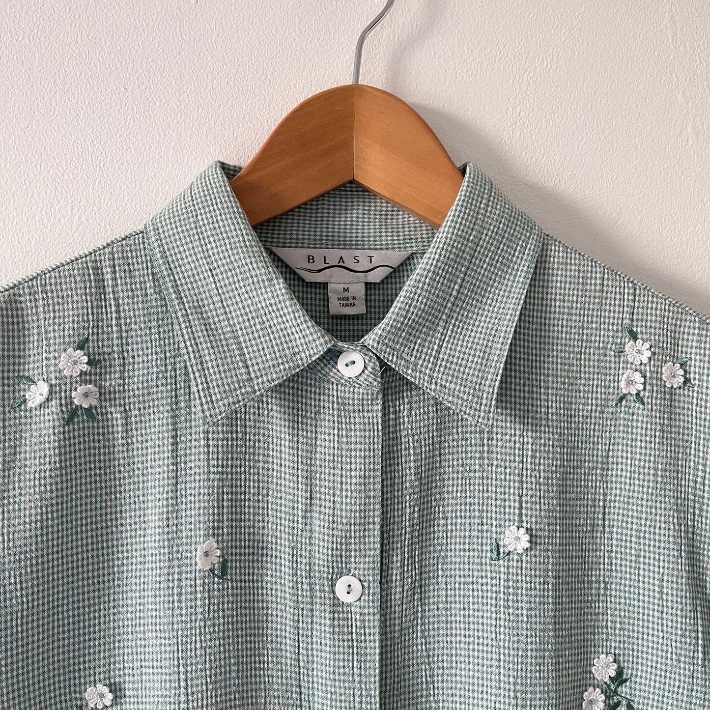 Vintage green gingham shirt